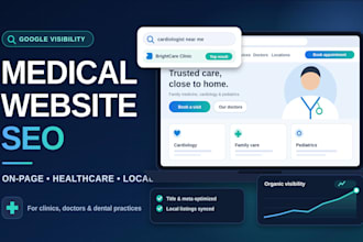 do medical website homecare healthcare hospital and doctor website on page seo