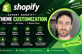 customize shopify theme, liquid sections, pages and store layout