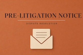 draft a professional pre litigation notice to resolve your dispute