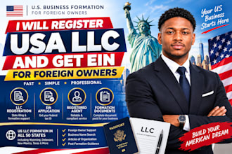 register USA llc and get ein number for foreign owners