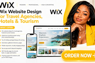 build wix travel agency website hotel booking website tourism website
