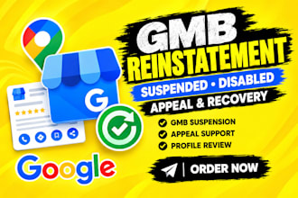 reinstate gmb listing, google my business fix suspended gmb profile