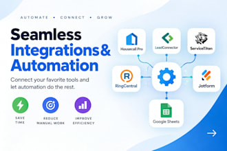 automate housecall pro CRM leadconnector ghl ringcentral jotform google sheets