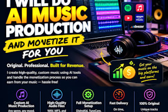 be your ai music producer and monetize your music for you