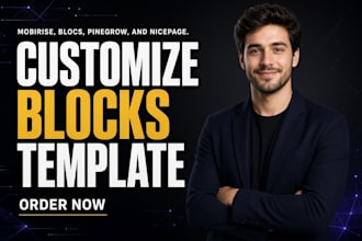 create custom mobirise blocs pinegrow nicepage website wordpress bricks builder