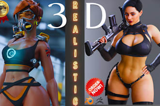 realistic 3d design unreal engine nsfw 3d game characters movie daz 3d modeling