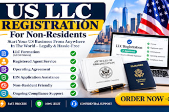 do US llc registration, llc formation and ein for non residents