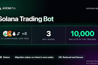 develop arbitrage bot, solana trading bot, solana volume bot, token trending