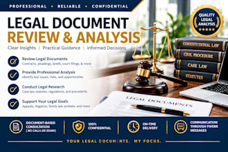 review legal documents and provide professional analysis