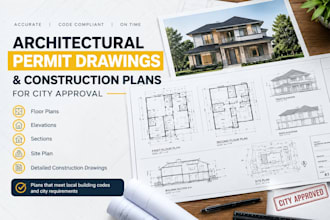 create architectural permit drawings and construction plans for city approval