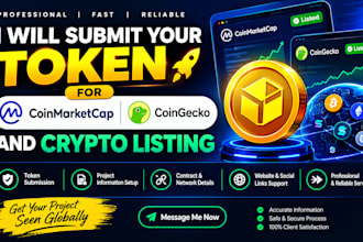submit your token for coinmarketcap coingecko and crypto listing