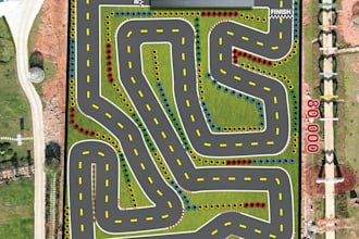 redesign custom go kart track layouts, cgi outdoor recreational site master plan