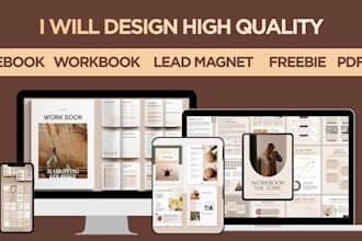 design workbook, ebook design, pdf design, workbook design, lead magnet, ebook