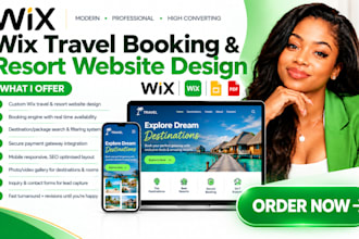 build wix travel booking website destination agency website resort website