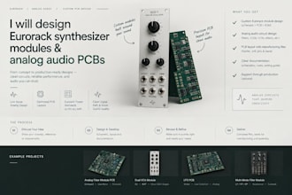 design eurorack synthesizer modules and analog audio pcbs