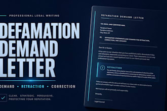 draft a professional defamation demand and retraction letter