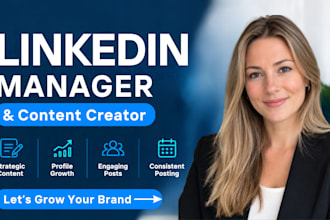 be expert linkedin marketing manager and content creator