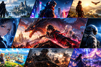 design steam capsule art, game key art, game cover , steam store assets, banner