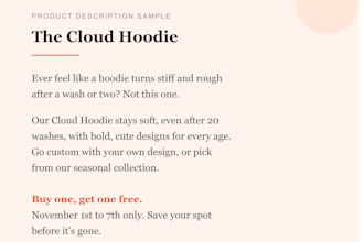 write product descriptions with personality