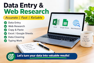 do accurate data enty and web research