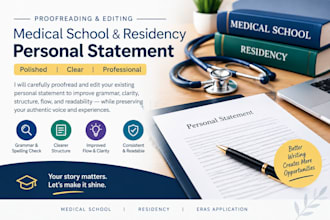 proofread medical school residency eras application personal statements