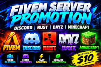 fivem server promotion, rust, fivem server promotion, active fivem advertise
