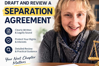 draft and review a separation agreement