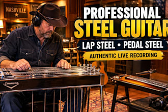 record professional lap steel and pedal steel guitar for your song