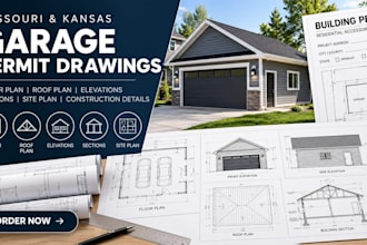 l draw missouri kansas detached garage workshop permit plans