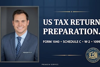 expertly prepare US tax returns form 1040 schedule c w2 and form 1099 tax filing