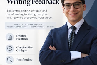 provide detailed feedback on your creative or academic writing