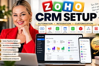 zoho CRM setup zoho one zoho books zoho automation campaigns integration expert