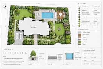 create detailed autocad landscape plans, garden layouts and site drawings
