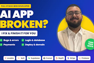fix bugs and finish your lovable or bolt app