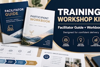 create a professional training workshop with facilitator guide and workbook