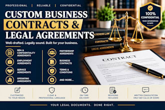 draft customized business contracts and legal agreements