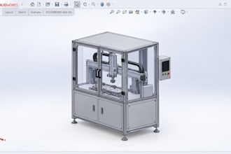 design robot enclosure automation equipment prototype dfm engineer in solidworks