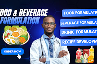 do food formulation beverage recipe development supplement drink formulation