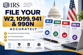 file your w2, 1099, form 941 and form 990n accurately