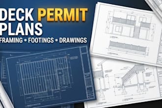 organize deck permit plans and residential deck drawings