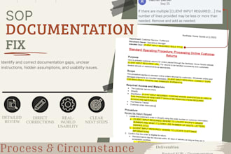 review and fix your sop or process documentation