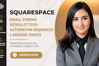 setup squarespace email forms newsletters automation sequences landing pages