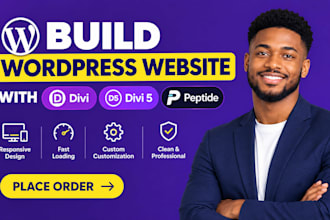build wordpress website with divi, divi 5, peptide website, divi 5 website