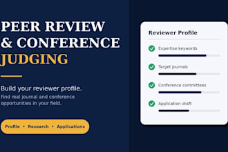 help you become a journal peer reviewer or conference judge