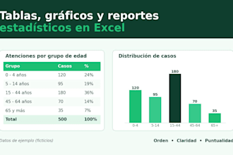 tablas, gráficos y reportes estadístico en excel