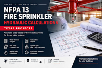 perform nfpa 13 fire sprinkler hydraulic calculations in texas
