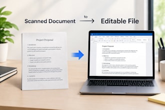 retype PDF scanned documents and images into word