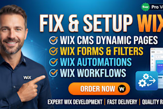 fix setup wix cms dynamic pages wix forms filters wix automations wix workflows
