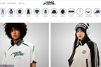 design y2k shopify store clothing shopify store y2k website streetwear store