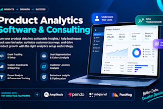 setup product analytics software via amplitude pendo mixpanel posthog userpilot